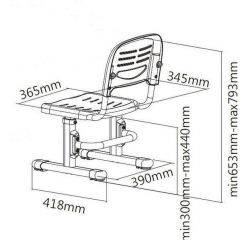 Детский стул SST3 Grey в Елабуге - elabuga.mebel24.online | фото 4