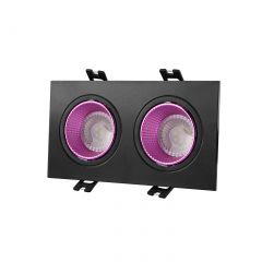 DK3072-BK+PI Встраиваемый светильник, IP 20, 10 Вт, GU5.3, LED, черный/розовый, пластик в Елабуге - elabuga.mebel24.online | фото