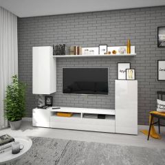 Гостиная Альфа (Белый/Белый глянец) в Елабуге - elabuga.mebel24.online | фото