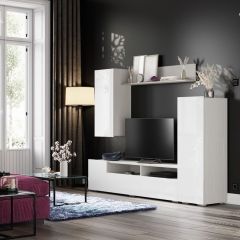Гостиная Аннели (Белый/Белый глянцевый) в Елабуге - elabuga.mebel24.online | фото