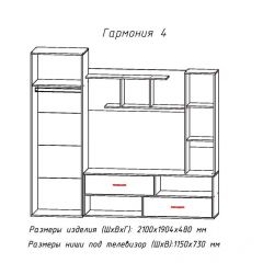 Гостиная ГАРМОНИЯ-4 (ЦРК.ГРМ.04) в Елабуге - elabuga.mebel24.online | фото 2