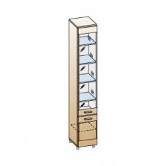 Гостиная Камелия Композиция 1 (Гикори Джексон темный) в Елабуге - elabuga.mebel24.online | фото 3