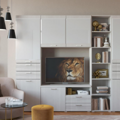 Гостиная ЛОТОС (модульная) Бодега белая в Елабуге - elabuga.mebel24.online | фото 10