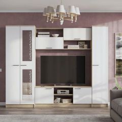 Гостиная МГС 3 Исполнение 1 (Дуб сонома/Белый) в Елабуге - elabuga.mebel24.online | фото