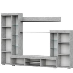 Гостиная МГС 5 (Цемент светлый/Белый) в Елабуге - elabuga.mebel24.online | фото 2