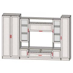 Гостиная ПРАГА-1 Анкор белый в Елабуге - elabuga.mebel24.online | фото 2