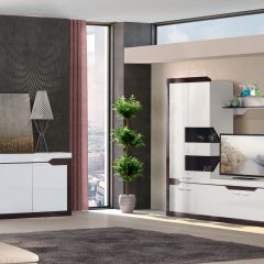 Гостиная Ронда 3 Белый глянец/венге в Елабуге - elabuga.mebel24.online | фото