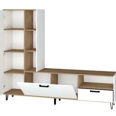 Гостиная Трикс (Дуб крафт золотой/Белый текстурный) в Елабуге - elabuga.mebel24.online | фото 2