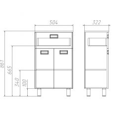Комод 50 Cube с 1 ящиком Домино (DC5015K) в Елабуге - elabuga.mebel24.online | фото 3