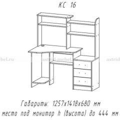 Компьютерный стол №16 (Анкор темныйанкор темный) в Елабуге - elabuga.mebel24.online | фото