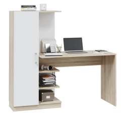 Стол компьютерный Софт (УНИ) Дуб Сонома/Белый в Елабуге - elabuga.mebel24.online | фото