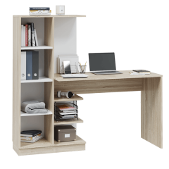 Стол компьютерный Софт (УНИ) Дуб Сонома/Белый в Елабуге - elabuga.mebel24.online | фото 2