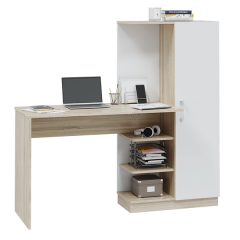Стол компьютерный Софт (УНИ) Дуб Сонома/Белый в Елабуге - elabuga.mebel24.online | фото 3
