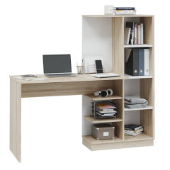 Стол компьютерный Софт (УНИ) Дуб Сонома/Белый в Елабуге - elabuga.mebel24.online | фото 4