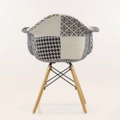 Кресло Barneo N-14 Patchwork черно-белый в Елабуге - elabuga.mebel24.online | фото 4