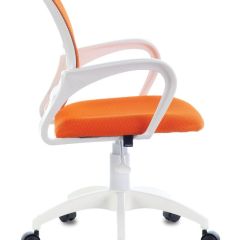 Кресло BRABIX "Fly MG-396W", пластик белый, сетка, оранжевое, 532401, MG-396W_532401 в Елабуге - elabuga.mebel24.online | фото 3