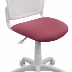 Кресло детское Бюрократ CH-W296NX/26-31 белый TW-15 розовый 26-31 в Елабуге - elabuga.mebel24.online | фото