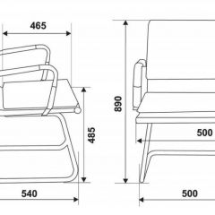 Кресло для посетителя Бюрократ CH-993-LOW-V/M01 черный в Елабуге - elabuga.mebel24.online | фото 3