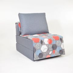 Кресло-кровать бескаркасное Харви (серый-геометрия слейт) в Елабуге - elabuga.mebel24.online | фото