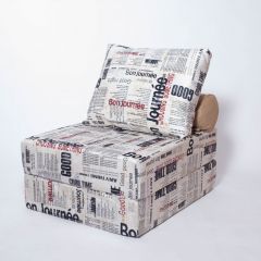 Кресло-кровать-пуф бескаркасное Прайм (Газета) в Елабуге - elabuga.mebel24.online | фото