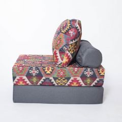 Кресло-кровать-пуф бескаркасное Прайм (мехико серый-графит) в Елабуге - elabuga.mebel24.online | фото