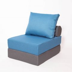 Кресло-кровать-пуф бескаркасное Прайм (синий-графит (Ф)) в Елабуге - elabuga.mebel24.online | фото