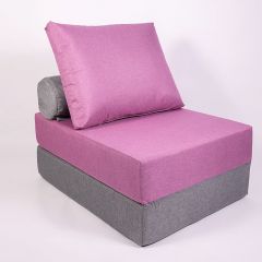 Кресло-кровать-пуф бескаркасное Прайм (сиреневый-серый) в Елабуге - elabuga.mebel24.online | фото