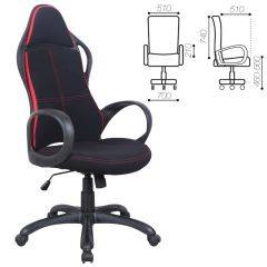 Кресло офисное BRABIX PREMIUM "Force EX-516" (ткань черное/вставки красные) 531571 в Елабуге - elabuga.mebel24.online | фото