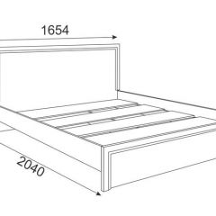 Кровать 1.6 Беатрис М06 Стандарт с настилом (Орех гепланкт) в Елабуге - elabuga.mebel24.online | фото
