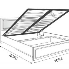 Кровать 1.6 Беатрис М11 с мягкой спинкой и ПМ (Орех гепланкт) в Елабуге - elabuga.mebel24.online | фото 2