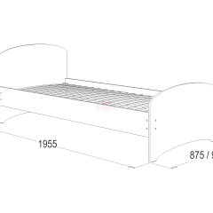 Кровать-4 одинарная (900*1900) в Елабуге - elabuga.mebel24.online | фото 2
