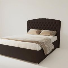Кровать Берлин без основания 1600 (экокожа коричневая) в Елабуге - elabuga.mebel24.online | фото