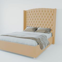 Кровать Берлин ЛЮКС с ПМ 800 (экокожа бежевая) в Елабуге - elabuga.mebel24.online | фото