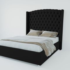 Кровать Берлин ЛЮКС с ПМ 800 (экокожа кольт ч) в Елабуге - elabuga.mebel24.online | фото