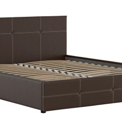 Кровать двойная Синди 160 + ортопед + ПМ + дно (арт. Марика 468 к/з (шоколад)) в Елабуге - elabuga.mebel24.online | фото 2