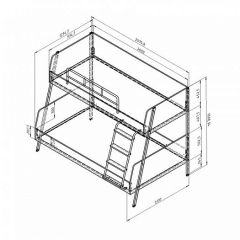 Кровать двухъярусная Дельта Лофт-20.02.04 Белый в Елабуге - elabuga.mebel24.online | фото 2