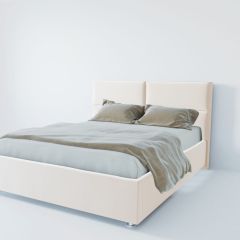 Кровать Корсика с ПМ 1400 (экокожа белая) в Елабуге - elabuga.mebel24.online | фото 2