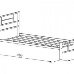 Кровать металлическая "Кадис 900х1900" Слоновая кость в Елабуге - elabuga.mebel24.online | фото 2