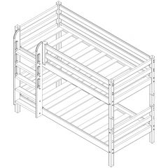 Кровать низкая с прямой лестницей Соня (Вариант 11) в Елабуге - elabuga.mebel24.online | фото 4