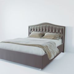 Кровать Нягань с ПМ 1200 (велюр темно-серый) в Елабуге - elabuga.mebel24.online | фото 2