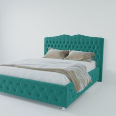 Кровать Нягань с ПМ 900 (велюр бирюзовый) в Елабуге - elabuga.mebel24.online | фото 2