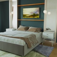 Кровать Подиум с ортопедическим основанием 1200 (велюр темно-серый) в Елабуге - elabuga.mebel24.online | фото 3
