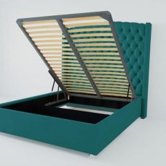 Кровать Берлин ЛЮКС с ПМ 2000 (велюр бирюзовый) в Елабуге - elabuga.mebel24.online | фото