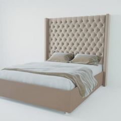 Кровать Версаль ЛЮКС без основания 1200 (велюр серый) в Елабуге - elabuga.mebel24.online | фото