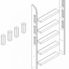 Кровать Сонечка 2-х ярусная (модульная) в Елабуге - elabuga.mebel24.online | фото 12