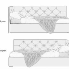 Кровать угловая Лилу интерьерная +основание (120х200) в Елабуге - elabuga.mebel24.online | фото 2
