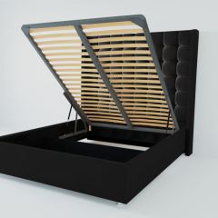 Кровать Венеция ЛЮКС с ПМ 1200 (экокожа кольт ч) в Елабуге - elabuga.mebel24.online | фото