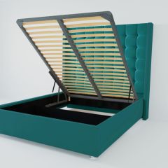 Кровать Венеция ЛЮКС с ПМ 1200 (велюр бирюзовый) в Елабуге - elabuga.mebel24.online | фото