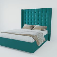 Кровать Венеция ЛЮКС с ПМ 1200 (велюр бирюзовый) в Елабуге - elabuga.mebel24.online | фото 2