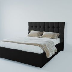 Кровать Венеция с ПМ 1600 (экокожа кольт ч) в Елабуге - elabuga.mebel24.online | фото 2